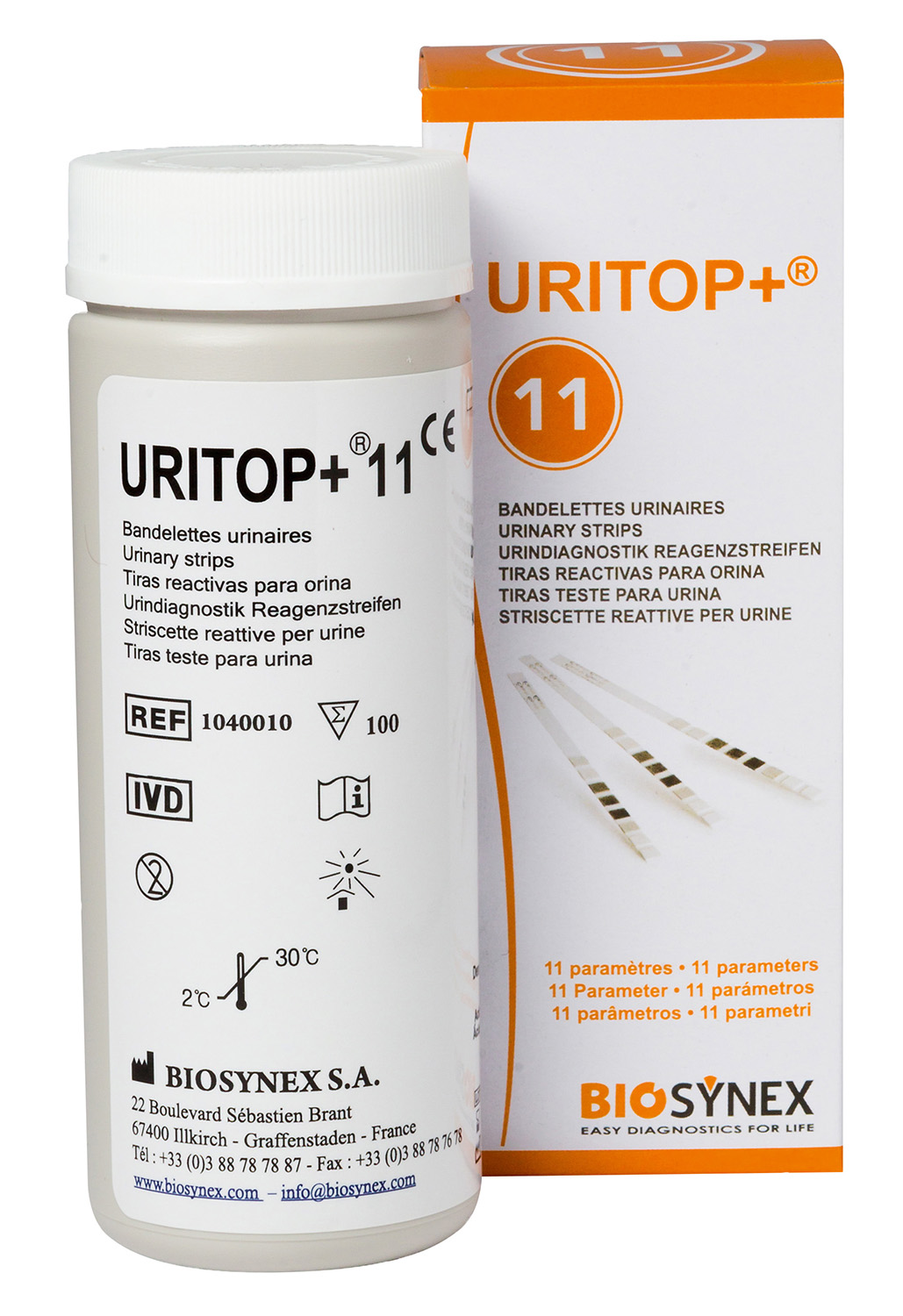 Bandelette urinaire uritop +7 Paramètres - Bioconnect